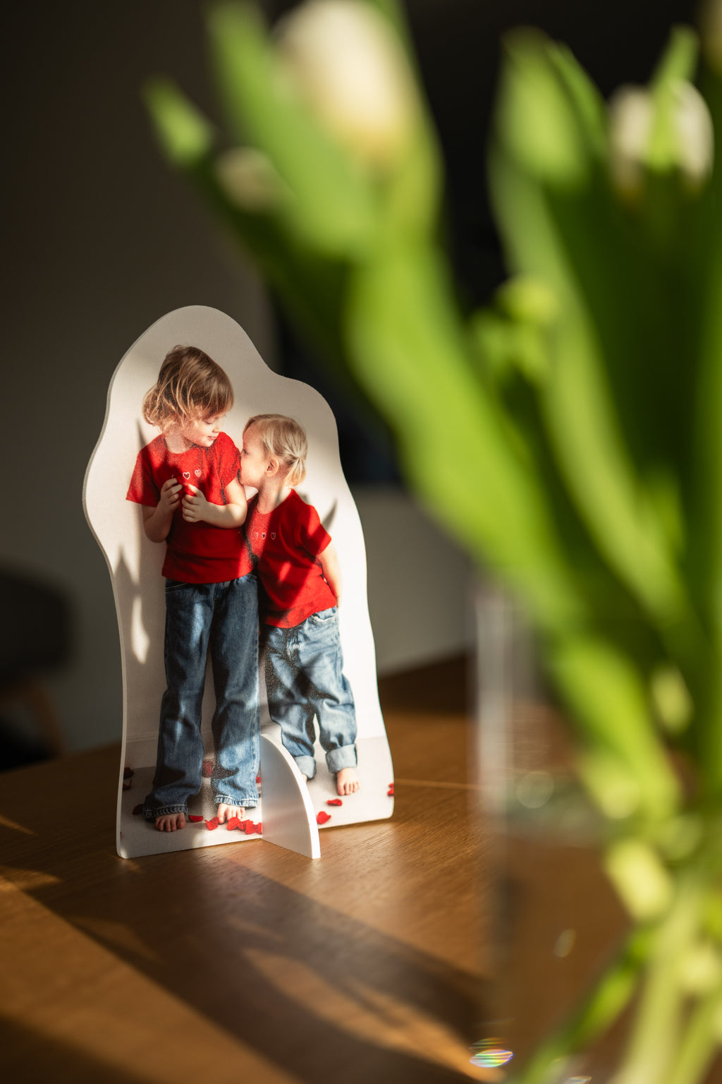 Fotoprint in Forex contour met voet - 30cm hoog